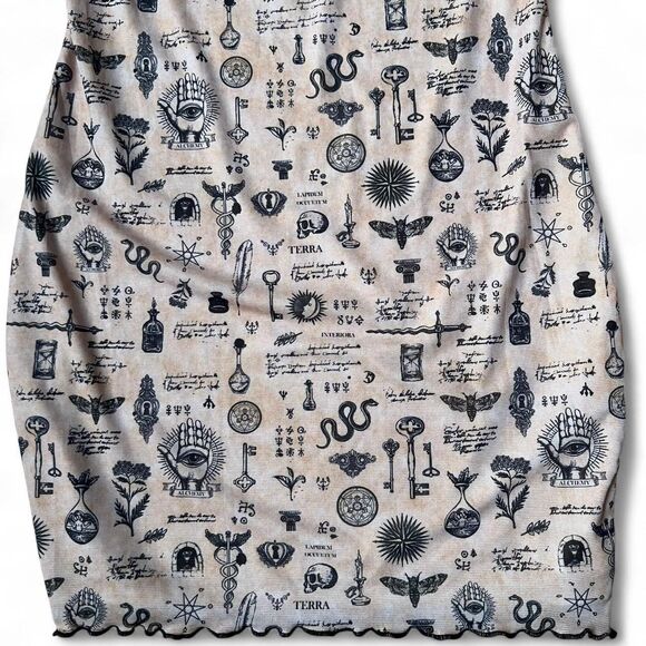 Princess Polly Mystic Mini Dress Bodycon Size 6 Whimsygoth Grunge - Picture 2 of 4